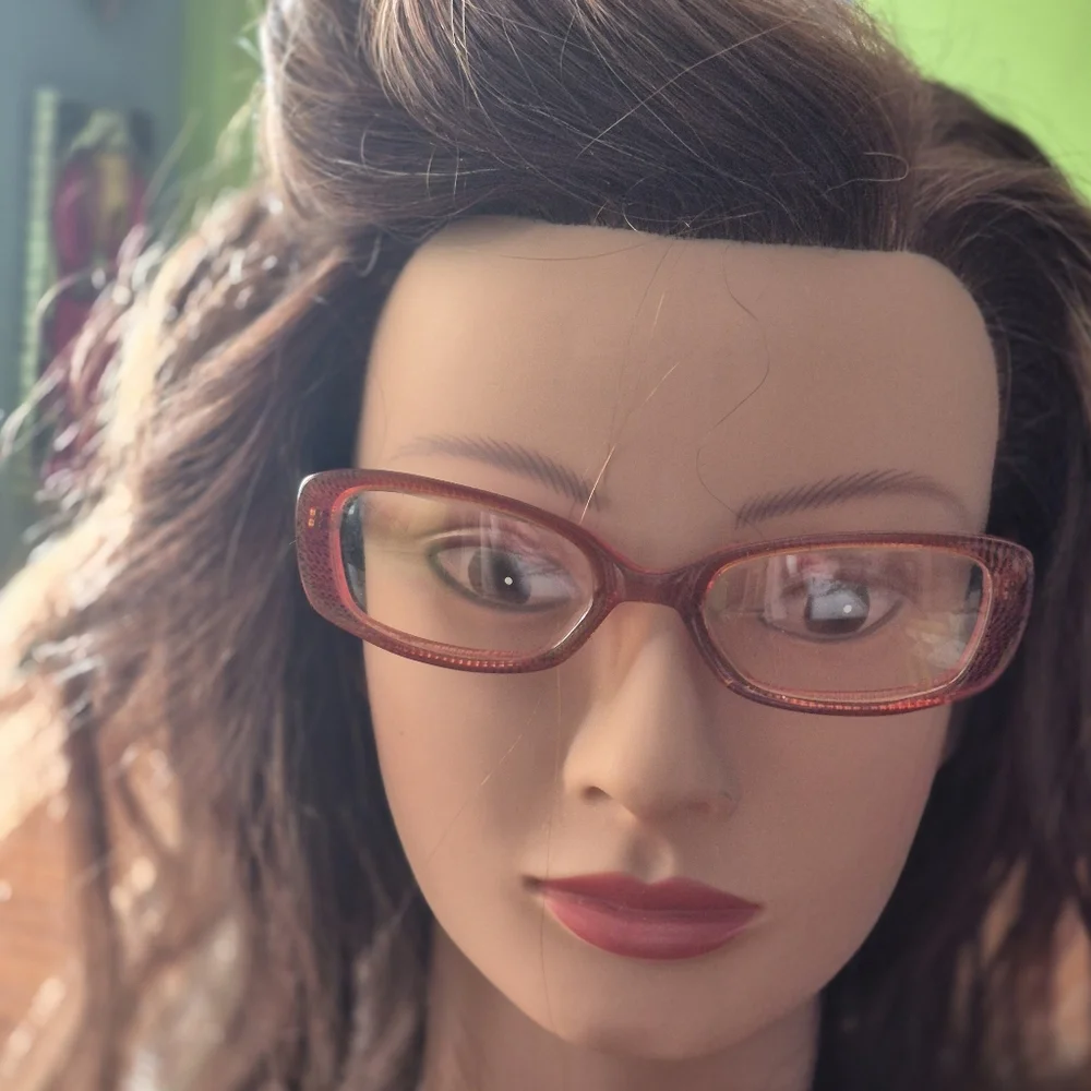 Y2k Orange Red Eyeglasse Frames